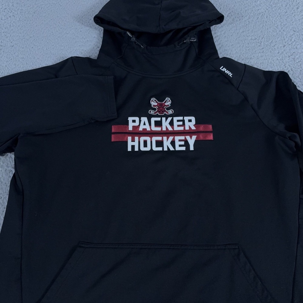 Unrl Hoodie Mens Large Black Crossover‎ II Fleece Performance Gym Hockey Running